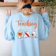 Halloween Ghost Teachers Teaching My Boos Costume Women Men Women's Sweatshirt Back Print Light Blue Halloween Ghost Teachers Teaching My Boos Costume Women Men Women's Sweatshirt Back Print Light Blue