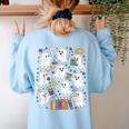 Halloween Math Teacher Ghost Math Teacher Spooky Halloween Women's Sweatshirt Back Print Light Blue Halloween Math Teacher Ghost Math Teacher Spooky Halloween Women's Sweatshirt Back Print Light Blue