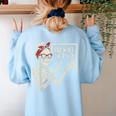 Halloween Math Teacher Skeleton Six Seven Meme Brainrot Women's Sweatshirt Back Print Light Blue