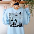 Halloween Music Note Clefs Spooky Ghost For Music Teacher Women's Sweatshirt Back Print Light Blue Halloween Music Note Clefs Spooky Ghost For Music Teacher Women's Sweatshirt Back Print Light Blue