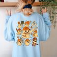 Halloween PE Teacher Costume Ghost Physical Education Women's Sweatshirt Back Print Light Blue Halloween PE Teacher Costume Ghost Physical Education Women's Sweatshirt Back Print Light Blue