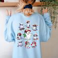 Halloween PE Teacher Ghost Playing Sports Physical Education Women's Sweatshirt Back Print Light Blue Halloween PE Teacher Ghost Playing Sports Physical Education Women's Sweatshirt Back Print Light Blue