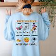 Halloween Reading Spooky Syllables Teacher Vintage Women's Sweatshirt Back Print Light Blue Halloween Reading Spooky Syllables Teacher Vintage Women's Sweatshirt Back Print Light Blue