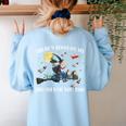 Halloween There's Room On My Broom For You Too Teacher Women's Sweatshirt Back Print Light Blue Halloween There's Room On My Broom For You Too Teacher Women's Sweatshirt Back Print Light Blue