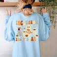 Halloween SLP Sped Teacher Groovy Inclusion Isn't Scary Women's Sweatshirt Back Print Light Blue Halloween SLP Sped Teacher Groovy Inclusion Isn't Scary Women's Sweatshirt Back Print Light Blue