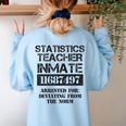 Halloween Statistics Teacher Prisoner Costume Women's Sweatshirt Back Print Light Blue Halloween Statistics Teacher Prisoner Costume Women's Sweatshirt Back Print Light Blue