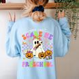Halloween Teacher You Can't Scare Me I Teach Preschool Women's Sweatshirt Back Print Light Blue Halloween Teacher You Can't Scare Me I Teach Preschool Women's Sweatshirt Back Print Light Blue