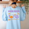 Halloween Teacher Or Student Hocus Pocus Everybody Focus For Men Women Kids Women's Sweatshirt Back Print Light Blue