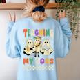 Halloween Teaching My Boos Cute Ghost Teacher Life Costume Women's Sweatshirt Back Print Light Blue Halloween Teaching My Boos Cute Ghost Teacher Life Costume Women's Sweatshirt Back Print Light Blue