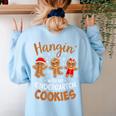 Hangin My Kindergarten Cookie Gingerbread Christmas Teacher For Men Women Kids Women's Sweatshirt Back Print Light Blue Hangin My Kindergarten Cookie Gingerbread Christmas Teacher For Men Women Kids Women's Sweatshirt Back Print Light Blue