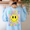 Happy Dot Day Shirts Teacher Student Girls Kids Smile Face Women's Sweatshirt Back Print Light Blue Happy Dot Day Shirts Teacher Student Girls Kids Smile Face Women's Sweatshirt Back Print Light Blue
