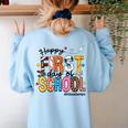 Happy First Day Of School PE Teacher Life Back To School Women's Sweatshirt Back Print Light Blue Happy First Day Of School PE Teacher Life Back To School Women's Sweatshirt Back Print Light Blue