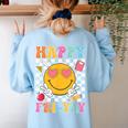 Happy Fri-Yay Groovy Teacher Friday Weekend Fri Yay Women's Sweatshirt Back Print Light Blue Happy Fri-Yay Groovy Teacher Friday Weekend Fri Yay Women's Sweatshirt Back Print Light Blue