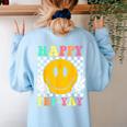 Happy Fri-Yay Teacher Friday Weekend School Women's Sweatshirt Back Print Light Blue Happy Fri-Yay Teacher Friday Weekend School Women's Sweatshirt Back Print Light Blue