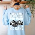 Haunted By 6-7 Teacher 67 Halloween Skeleton Six Seven Women's Sweatshirt Back Print Light Blue