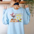 Haunted By 6-7 Teacher Halloween 67 Women's Sweatshirt Back Print Light Blue Haunted By 6-7 Teacher Halloween 67 Women's Sweatshirt Back Print Light Blue
