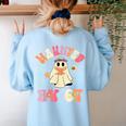 Haunted By 67 Meme Six Seven 6 7 Halloween Teachers Women's Sweatshirt Back Print Light Blue Haunted By 67 Meme Six Seven 6 7 Halloween Teachers Women's Sweatshirt Back Print Light Blue