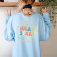 Head Start Team Homeschooling Teacher Back To School Women's Sweatshirt Back Print Light Blue Head Start Team Homeschooling Teacher Back To School Women's Sweatshirt Back Print Light Blue