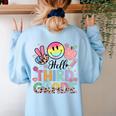 Hello 3rd Grade Boy Girl Teacher Back To School 3rd Grade Women's Sweatshirt Back Print Light Blue Hello 3rd Grade Boy Girl Teacher Back To School 3rd Grade Women's Sweatshirt Back Print Light Blue