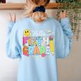 Hello Fifth Grade Team 5th Grade Back To School Teacher Kids Women's Sweatshirt Back Print Light Blue Hello Fifth Grade Team 5th Grade Back To School Teacher Kids Women's Sweatshirt Back Print Light Blue