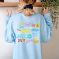 Hello Word In Different Languages Travel And Teacher Lover Women's Sweatshirt Back Print Light Blue Hello Word In Different Languages Travel And Teacher Lover Women's Sweatshirt Back Print Light Blue