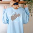 Hippotenuse Hippo Angle Function Hypotenuse Math Teacher Women's Sweatshirt Back Print Light Blue Hippotenuse Hippo Angle Function Hypotenuse Math Teacher Women's Sweatshirt Back Print Light Blue