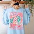 Howdy Fourth Grade Western 4th Grade Teacher Cowboy Cowgirl Women's Sweatshirt Back Print Light Blue