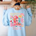 Howdy Pre-K Cowgirls Teacher Back To School Women's Sweatshirt Back Print Light Blue Howdy Pre-K Cowgirls Teacher Back To School Women's Sweatshirt Back Print Light Blue