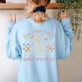 I'Ll Just Wait Until It's Quiet Skeleton Teacher Women's Sweatshirt Back Print Light Blue I'Ll Just Wait Until It's Quiet Skeleton Teacher Women's Sweatshirt Back Print Light Blue