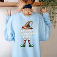 I'm The Science Teacher Elf Family Matching Group Christmas Women's Sweatshirt Back Print Light Blue I'm The Science Teacher Elf Family Matching Group Christmas Women's Sweatshirt Back Print Light Blue