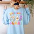Inclusion Isn't Scary Ghost Halloween SLP Sped Teacher Women's Sweatshirt Back Print Light Blue