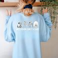 Inclusion Isn't Scary Halloween SLP Sped Teacher Unity Day Women's Sweatshirt Back Print Light Blue Inclusion Isn't Scary Halloween SLP Sped Teacher Unity Day Women's Sweatshirt Back Print Light Blue