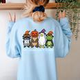 Inclusion Isn't Scary SLP Halloween Sped Teacher Animal Women's Sweatshirt Back Print Light Blue Inclusion Isn't Scary SLP Halloween Sped Teacher Animal Women's Sweatshirt Back Print Light Blue