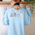 Inclusion Isn't Scary Slp Halloween Sped Teacher Ghost Mummy Women's Sweatshirt Back Print Light Blue Inclusion Isn't Scary Slp Halloween Sped Teacher Ghost Mummy Women's Sweatshirt Back Print Light Blue