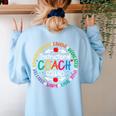 Instructional Coach Squad Teacher Assistant Support Team Women's Sweatshirt Back Print Light Blue Instructional Coach Squad Teacher Assistant Support Team Women's Sweatshirt Back Print Light Blue