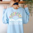Intervention Teacher Reading Intervention Women's Sweatshirt Back Print Light Blue Intervention Teacher Reading Intervention Women's Sweatshirt Back Print Light Blue