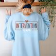 Intervention Team Best Intervention Teacher Squad Women's Sweatshirt Back Print Light Blue Intervention Team Best Intervention Teacher Squad Women's Sweatshirt Back Print Light Blue