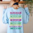 Their There And They'Re English Teacher Men Women Women's Sweatshirt Back Print Light Blue