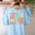 It's Beautiful Day For Learning Retro Teacher Students Women Women's Sweatshirt Back Print Light Blue It's Beautiful Day For Learning Retro Teacher Students Women Women's Sweatshirt Back Print Light Blue