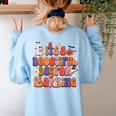 It's A Bootiful Day For Learning Cute Teacher Halloween Women's Sweatshirt Back Print Light Blue It's A Bootiful Day For Learning Cute Teacher Halloween Women's Sweatshirt Back Print Light Blue