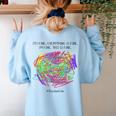 It's Fine Everything Is Fine I'm Fine Pre K Teacher Life For Men Women Girls Kids Women's Sweatshirt Back Print Light Blue