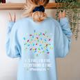 It's Fine I'm Fine Christmas Light Principal Teacher Xmas Men Women Women's Sweatshirt Back Print Light Blue It's Fine I'm Fine Christmas Light Principal Teacher Xmas Men Women Women's Sweatshirt Back Print Light Blue