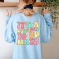 It's A Good Day To Do Math Teachers Women Kids Math Women's Sweatshirt Back Print Light Blue It's A Good Day To Do Math Teachers Women Kids Math Women's Sweatshirt Back Print Light Blue