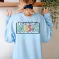 It's A Good Day To Make Music Musician Music Teacher Women's Sweatshirt Back Print Light Blue