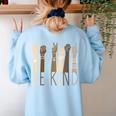Be Kind Sign Language Hand Talking Teachers Interpreter ASL Men Women Women's Sweatshirt Back Print Light Blue Be Kind Sign Language Hand Talking Teachers Interpreter ASL Men Women Women's Sweatshirt Back Print Light Blue