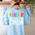 Kinder Crew Shirt Kindergarten Boy Girl Student Teacher Women's Sweatshirt Back Print Light Blue