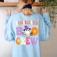Kindergarten Boo Crew Spooky Kindergarten Halloween Teacher Women's Sweatshirt Back Print Light Blue Kindergarten Boo Crew Spooky Kindergarten Halloween Teacher Women's Sweatshirt Back Print Light Blue