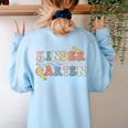 Kindergarten Dream Team Teacher Back To School Women's Sweatshirt Back Print Light Blue Kindergarten Dream Team Teacher Back To School Women's Sweatshirt Back Print Light Blue