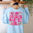 In My Kindergarten Era Girl Back To School Kinder Teacher Women's Sweatshirt Back Print Light Blue In My Kindergarten Era Girl Back To School Kinder Teacher Women's Sweatshirt Back Print Light Blue