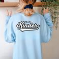 Kindergarten TEAM School Teacher Kinder Baseball-Style Shirt Women's Sweatshirt Back Print Light Blue